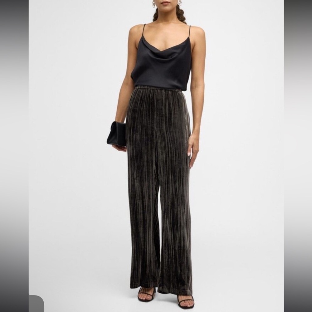 NEW Enza Costa $395 Silk Textured Velvet Pants XS